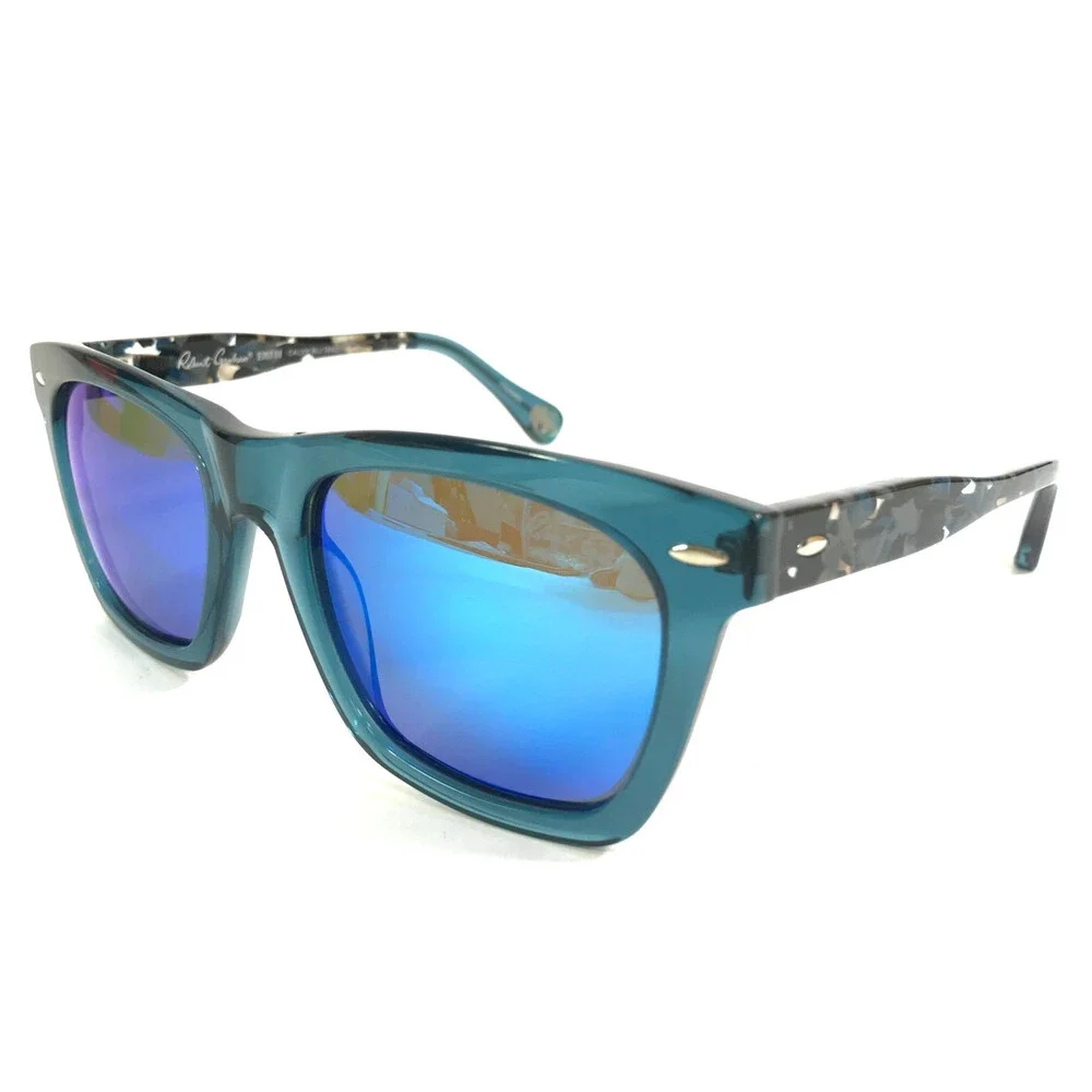 Robert Graham Sunglasses CALVIN BLU Blue Square Frames w/ Blue Polarized Lenses